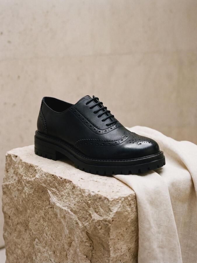 Nae Vegan Shoes Nette Schoenen Vegan Brogue Derby Schoenen voor Dames Grace Zwart - Foto 5