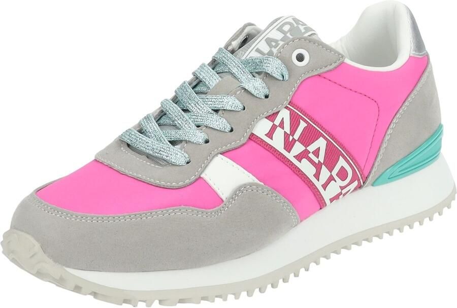NAPAPIJRI Sneakers laag 'Astra' turquoise grijs pink wit