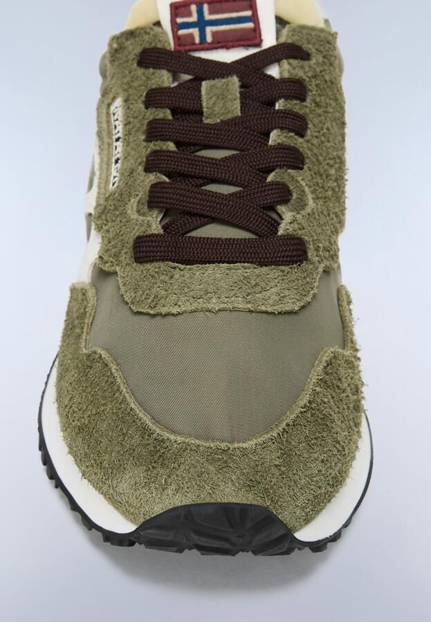 Napapijri Heren Element Suede Sneakers Suède Olive Night - Foto 9