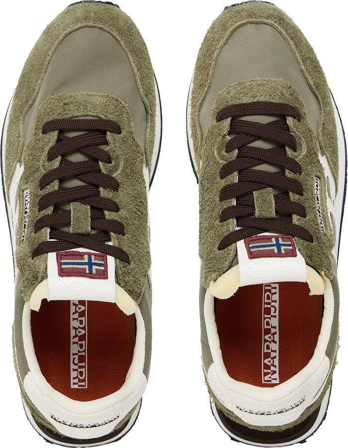 Napapijri Heren Element Suede Sneakers Suède Olive Night - Foto 8