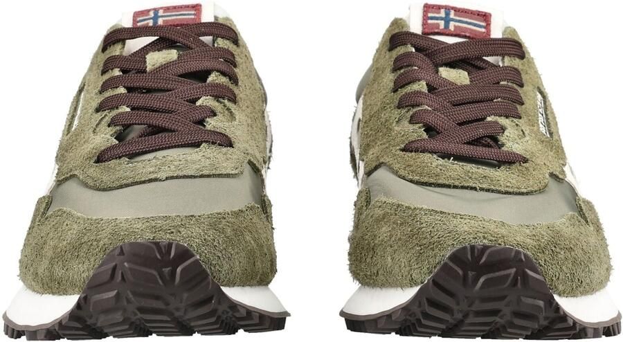 Napapijri Heren Element Suede Sneakers Suède Olive Night - Foto 4