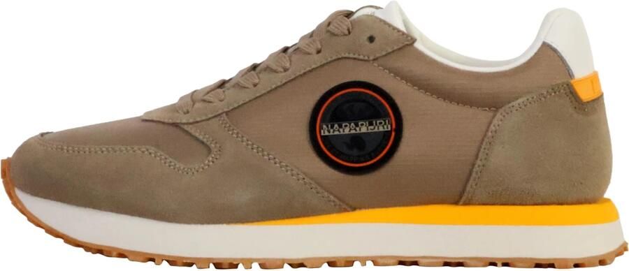 NAPAPIJRI Sportieve veterschoen 'Sun Low-Top-Sneaker aus Leder' bruin gemêleerd
