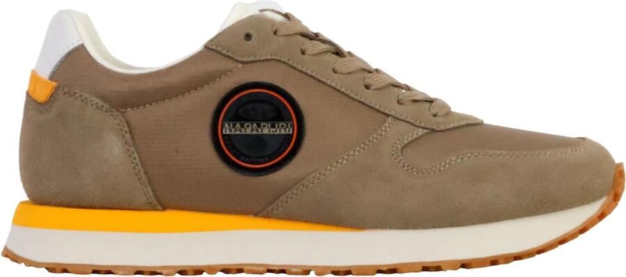 NAPAPIJRI Sportieve veterschoen 'Sun Low-Top-Sneaker aus Leder' bruin gemêleerd