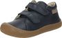 Naturino barefoot Amur VL velcro's bumper effen lederen sneakers Navy brede voeten - Thumbnail 2