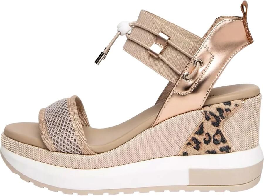 NeroGiardini Sandalen T.At1610 T.Brill Elastico Beige Chiar Armenia Co Fashion Wear Vrouwen - Foto 3