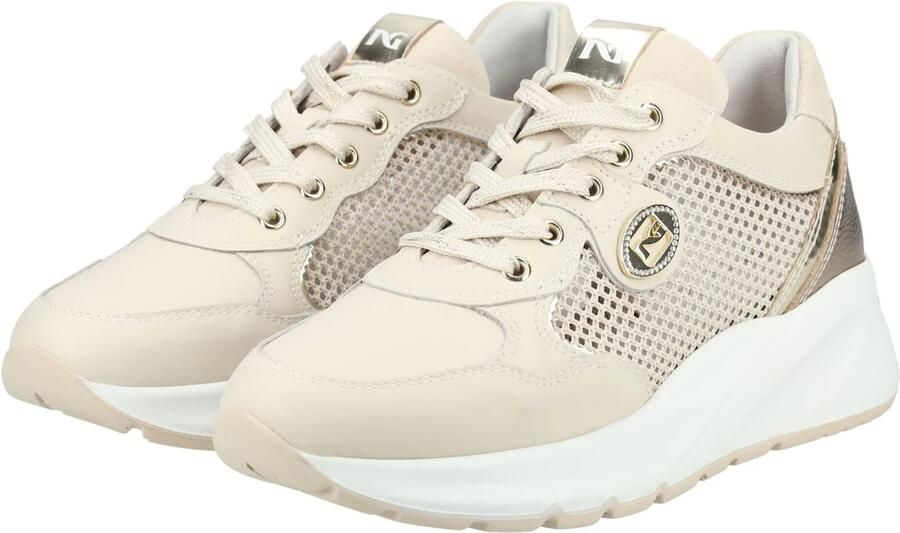 NeroGiardini Sneaker Velvet 1039 T.Nora Latte 02 T.Brill Platino 6074 S Fashion Wear Vrouwen - Foto 10