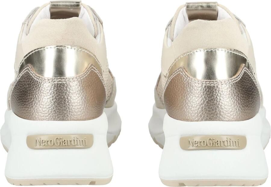 NeroGiardini Sneaker Velvet 1039 T.Nora Latte 02 T.Brill Platino 6074 S Fashion Wear Vrouwen - Foto 8