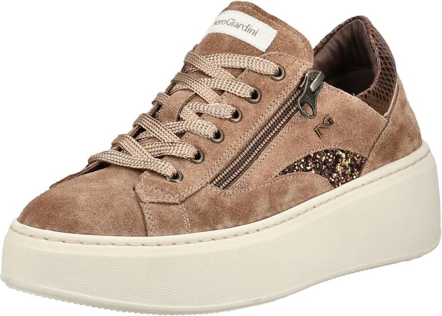 NeroGiardini Sneaker Velour T.Glitter Gr.Top Bruin Turandot Malto 1 T.Bri Fashion Wear Vrouwen - Foto 4