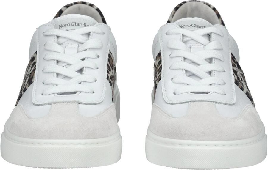 Nero Giardini Sneakers laag crème bruin zwart wit - Foto 3
