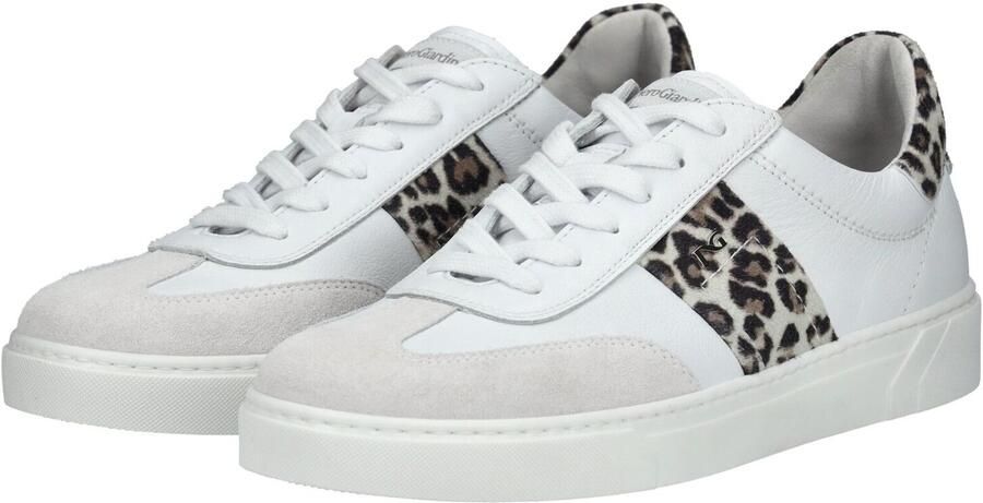 Nero Giardini Sneakers laag crème bruin zwart wit - Foto 6
