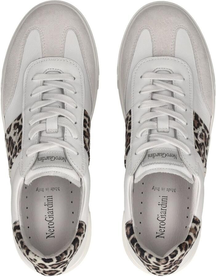 Nero Giardini Sneakers laag crème bruin zwart wit - Foto 5