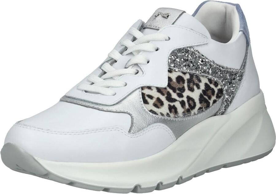 Nero Giardini Sneakers laag crème bruin zwart zilver wit