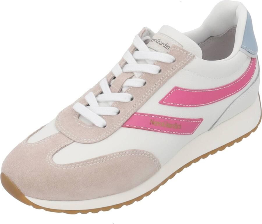 NeroGiardini Lage Sneakers Velour Femme Dollarino Nappa Pandora Ibis P - Foto 4