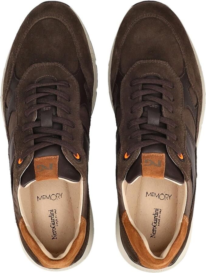 NeroGiardini Sneakers Arold Colo T.Wax Gots Savana Brown Velour Taba - Foto 3