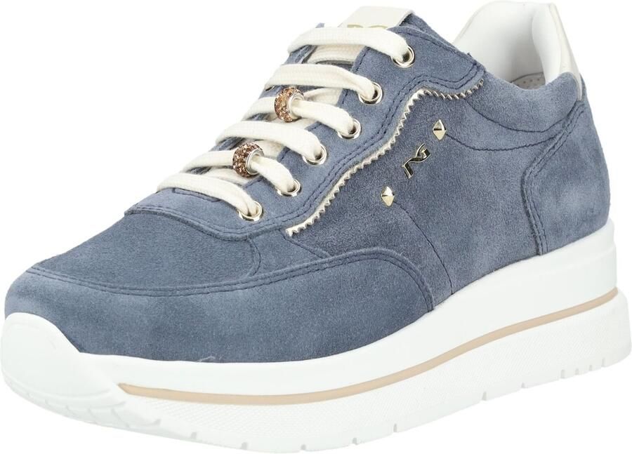 NeroGiardini Velour Velvet Been 0100 T.Brill Platinum 6074 Tr Co Sneaker Fashion Wear Vrouwen - Foto 2