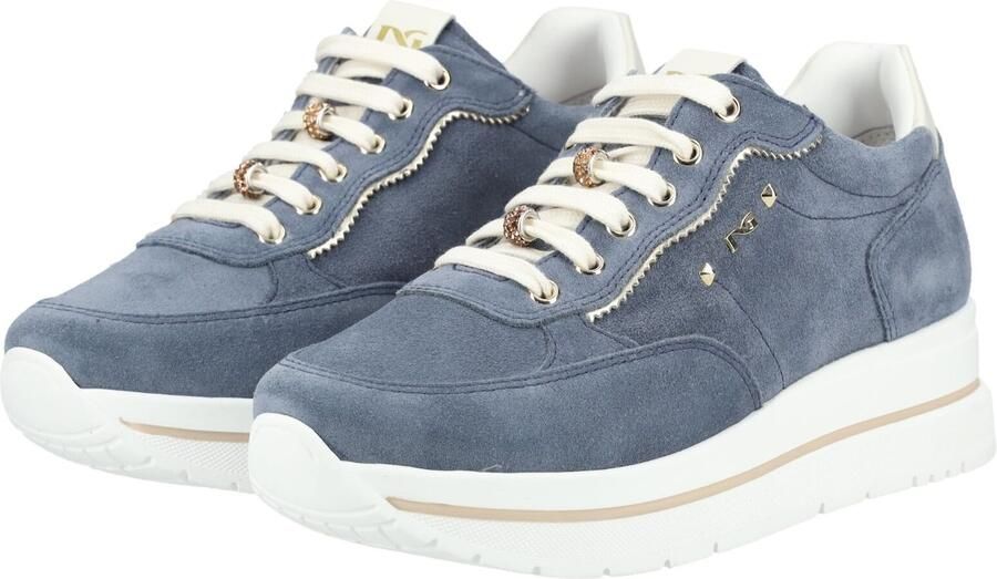 NeroGiardini Velour Velvet Been 0100 T.Brill Platinum 6074 Tr Co Sneaker Fashion Wear Vrouwen - Foto 6