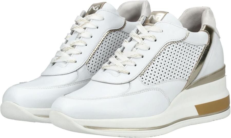 NeroGiardini Sneaker Skipper T.Brill Platino 6074 Velour Ne Fashion Wear Vrouwen - Foto 3