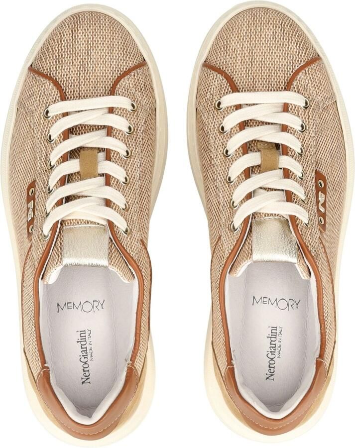NeroGiardini Lage Sneakers T.Paglia Fresh 01 S Velour Ambra 543 Armenia Cogn - Foto 3