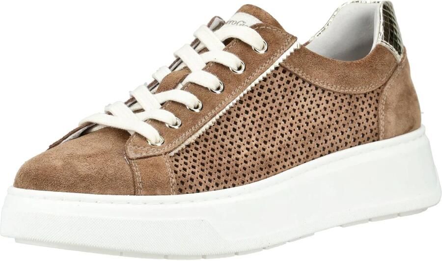 NeroGiardini Sneaker Velour Blade Platino T.Brill 6074 T Fashion Wear Vrouwen
