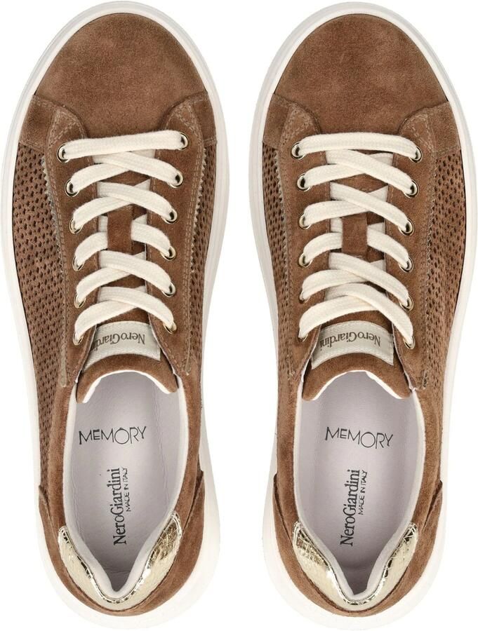 NeroGiardini Sneaker Velour Blade Platino T.Brill 6074 T Fashion Wear Vrouwen - Foto 2