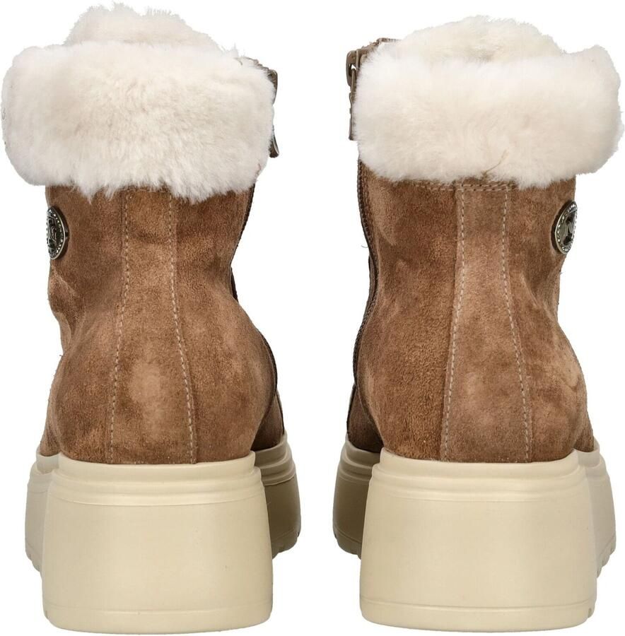 NeroGiardini Velours Schapenvacht Cappuccino Laarzen Eva Gorga Cream + Ba Fashion Wear Vrouwen