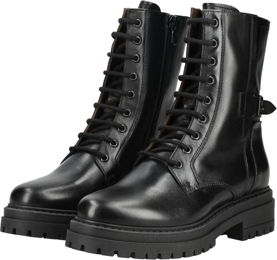NeroGiardini Dames veterboot Zwart leer Artikel I618023D.100 - Foto 3