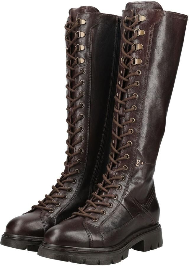 Nero Giardini I618093D Hoge sneakers Veterboots Dames veterschoenen Dames sneakersHalf-hoge schoenen Bruin - Foto 4