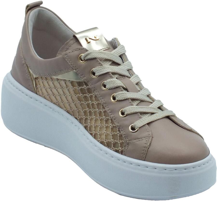 NeroGiardini Sneakers Nappa Pandora T.Palladium Net Rosa T.Brill Platino Fashion Wear Vrouwen - Foto 2