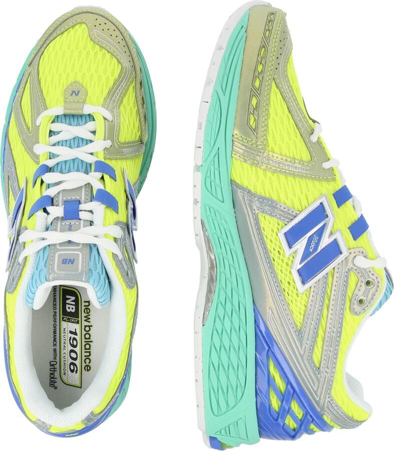 New balance Sneakers laag '1906' blauw neongeel lichtgrijs - Foto 3