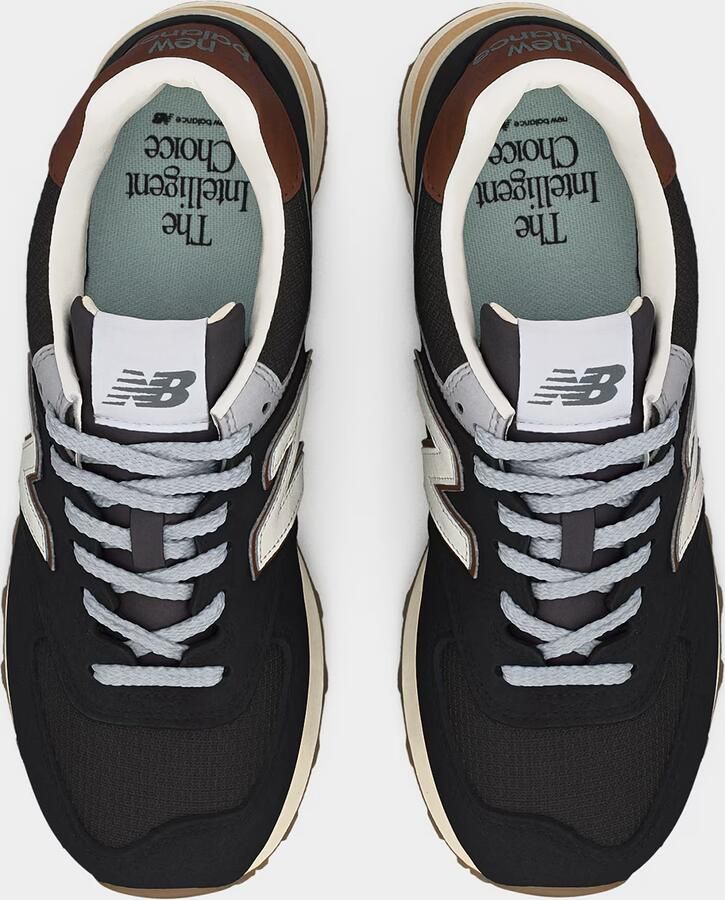 New balance Sneakers laag '574' basaltgrijs zwart wit - Foto 4