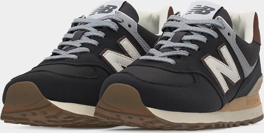 New balance Sneakers laag '574' basaltgrijs zwart wit - Foto 7