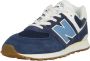 New Balance 574 sneakers donkerblauw wit Suede Meerkleurig 36 - Thumbnail 3