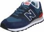 New Balance Classic 574 Heren Sneakers Sportschoenen schoenen Navy Blauw ML574EAE - Thumbnail 5