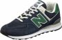 New Balance Classics 574 Heren Sneakers Schoenen Casual Blauw-Groen ML574HL2 - Thumbnail 4