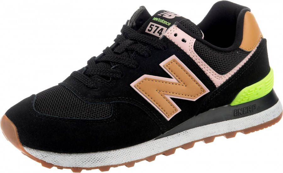 New Balance 574 sneakers zwart oker roze