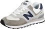 New Balance Logo Bimateriaal Sneakers Grijs Gray Heren - Thumbnail 4