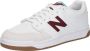 New Balance Klassiek 480 Laag Wit & Bourgondië Multicolor - Thumbnail 4