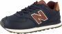 New Balance Classics 574 Heren Sneakers Sport Casual Schoenen Blauw ML574OMC - Thumbnail 3