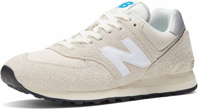 New Balance 574 sneaker van suède met leren details - Foto 5