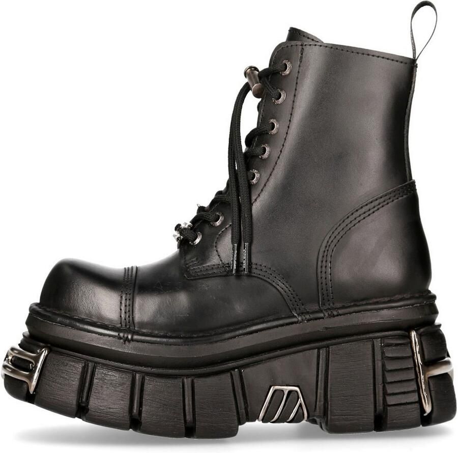 Newrock New Rock Plateau Laarzen 40 Shoes M NEWMILI083 S37 Zwart - Foto 2