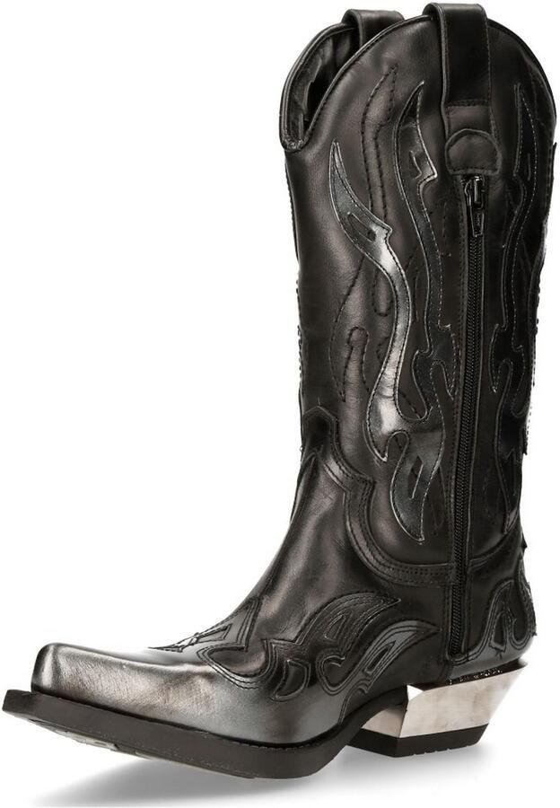 Newrock New Rock M7921S3 Cowboy Laarzen 44 Shoes Zwart Grijs - Foto 6