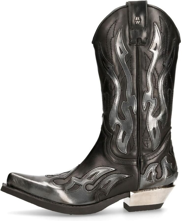 Newrock New Rock M7921S3 Cowboy Laarzen 44 Shoes Zwart Grijs - Foto 7