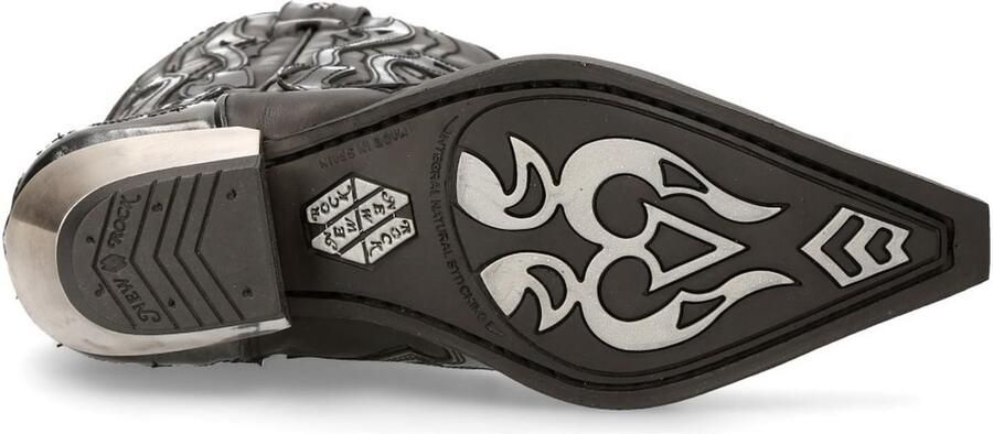 Newrock New Rock M7921S3 Cowboy Laarzen 44 Shoes Zwart Grijs - Foto 5
