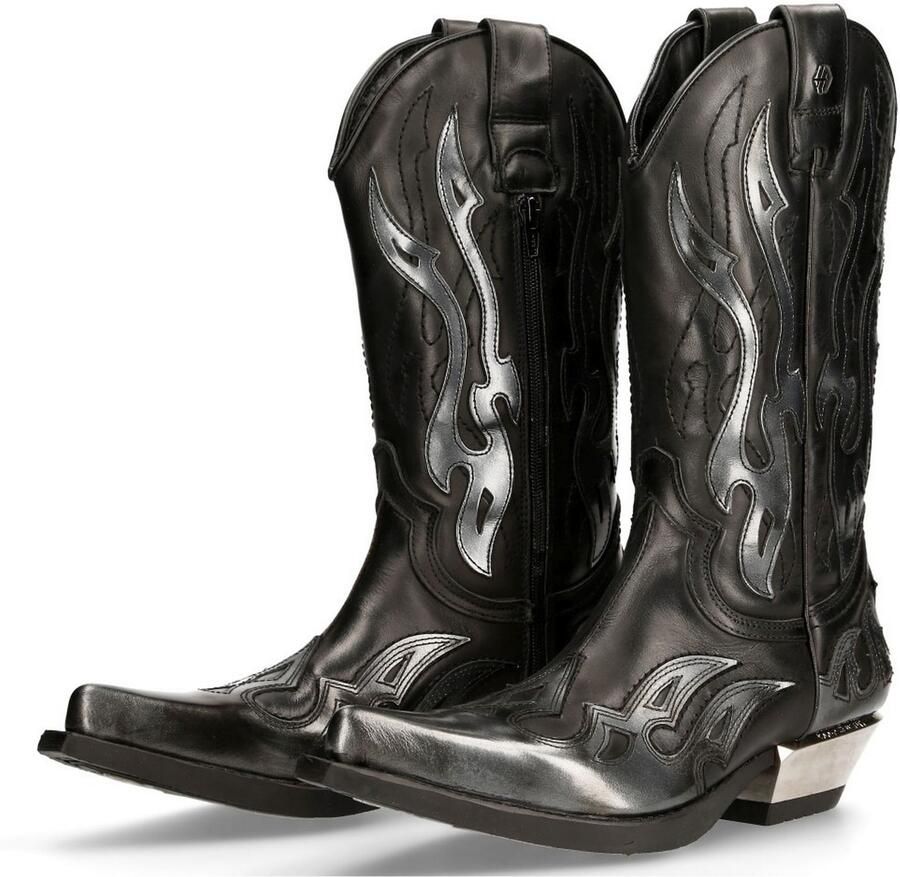 Newrock New Rock M7921S3 Cowboy Laarzen 44 Shoes Zwart Grijs - Foto 2