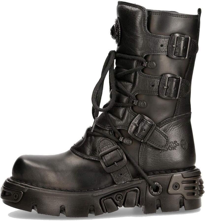 New Rock Nomada Black Laarzen zwart Leer Heren Industrial - Foto 2