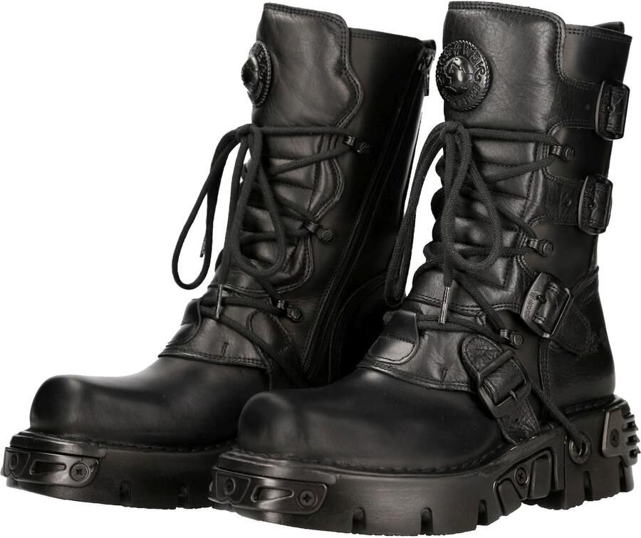 New Rock Nomada Black Laarzen zwart Leer Heren Industrial - Foto 3