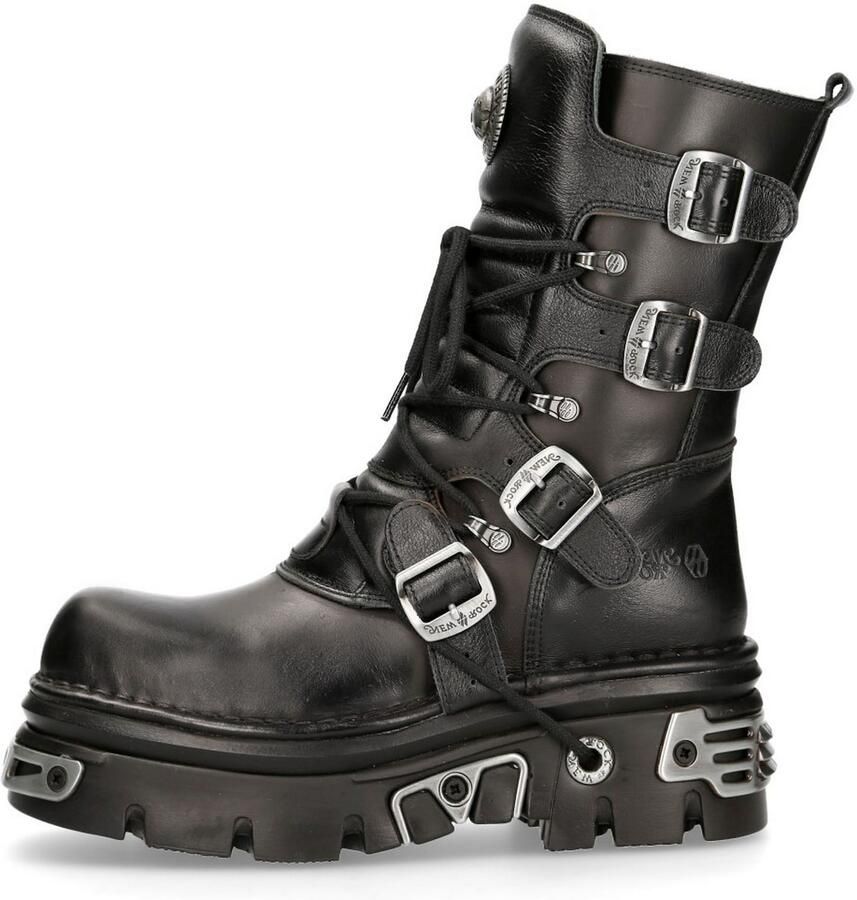 Newrock New Rock unisex veterboot Zwart - Foto 4
