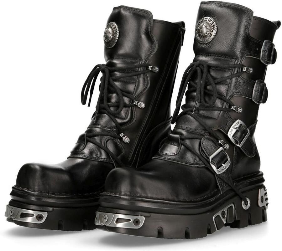 Newrock New Rock unisex veterboot Zwart - Foto 5