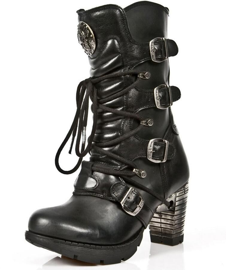 Newrock New Rock Laarzen M-TR003-S1 Zwart Zilverkleurig - Foto 1