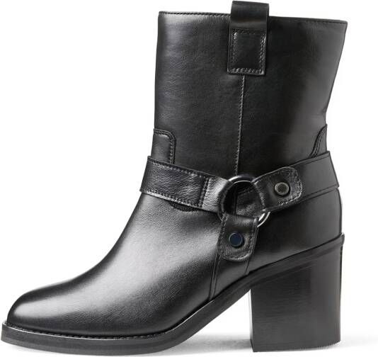 Newd Tamaris Laarsjes van leer in bikerlook